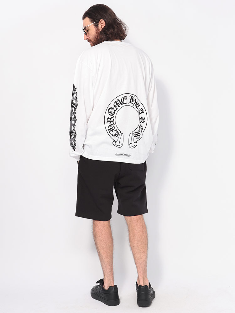 Chrome Hearts (クロムハーツ) プリント クルーネック 長袖 Tシャツ