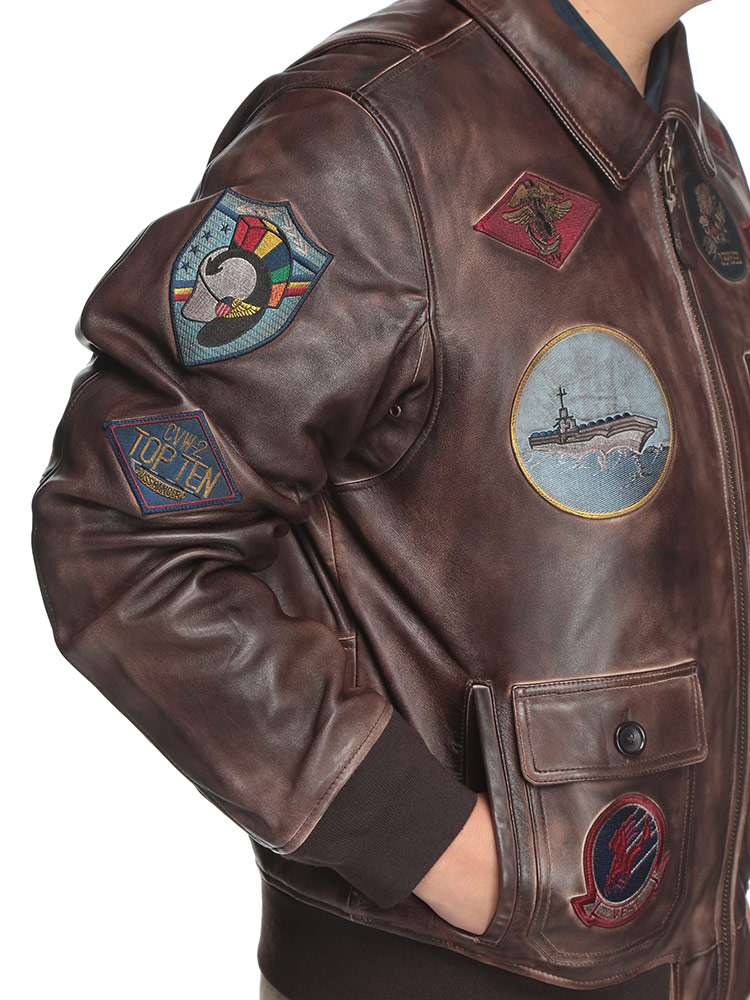 ボンバージャケット 天然皮革 ヴィンテージ アウター ブルゾン 革