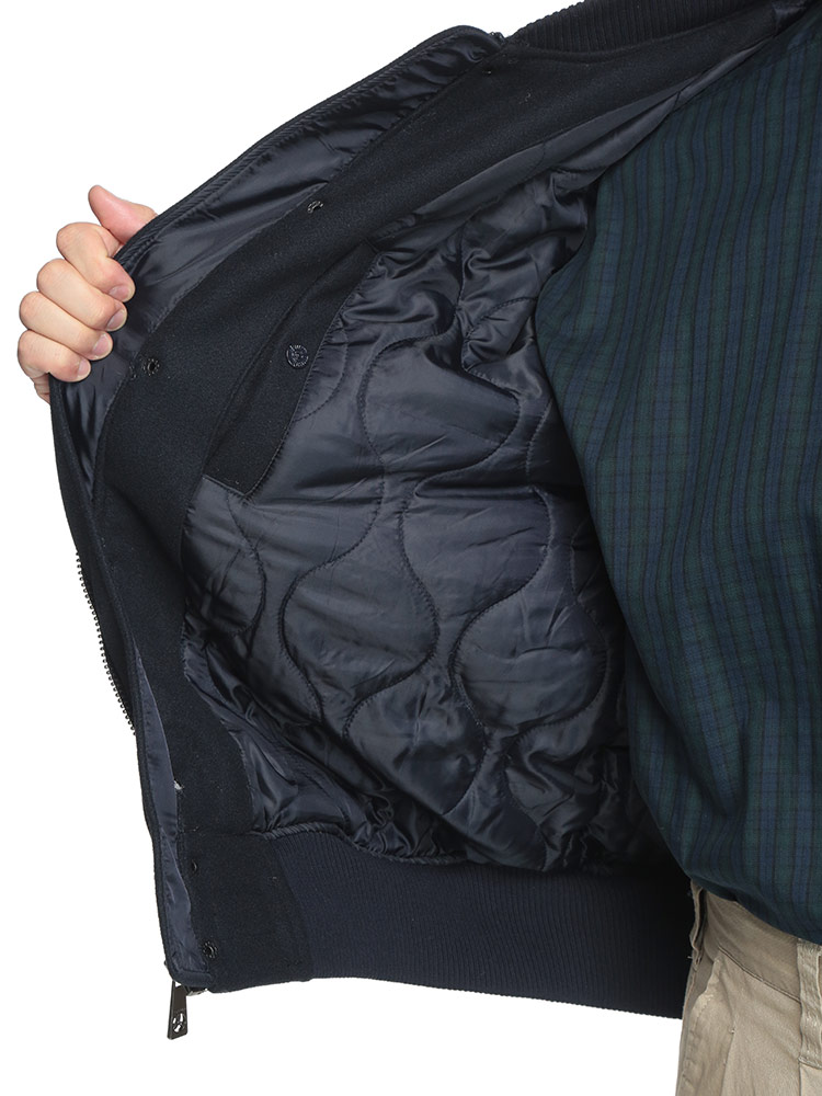 ボンバージャケット シャーク バーシティ アウター ブルゾン 中綿 秋冬