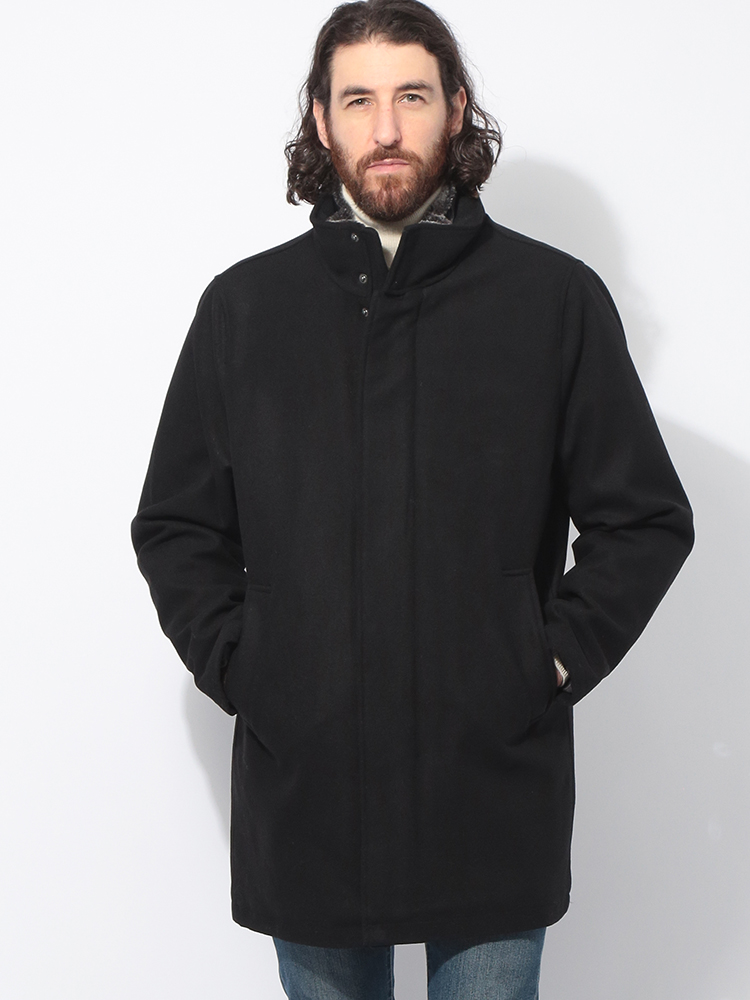 Calvin Klein (カルバンクライン) 衿ファー着脱 ウール混 スタンド