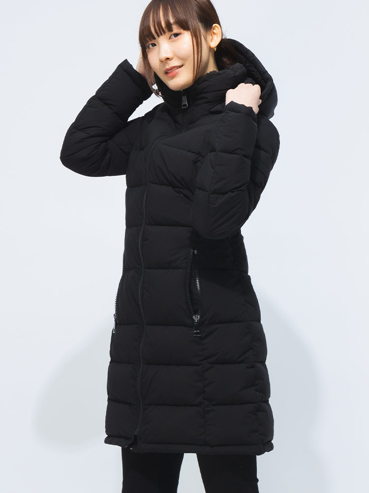 Calvin Klein (カルバンクライン) フード着脱 フルジップ 中綿 コート