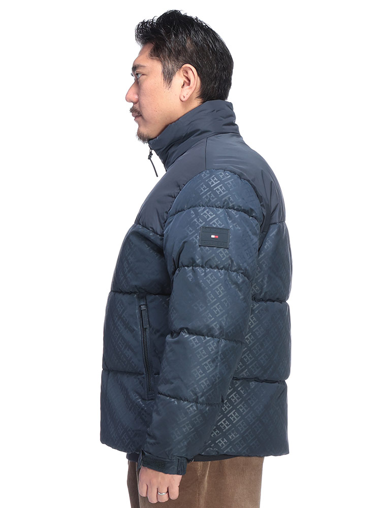 中綿 ジャケット 切り替え フルジップ MIXED MEDIA PUFFER JKT