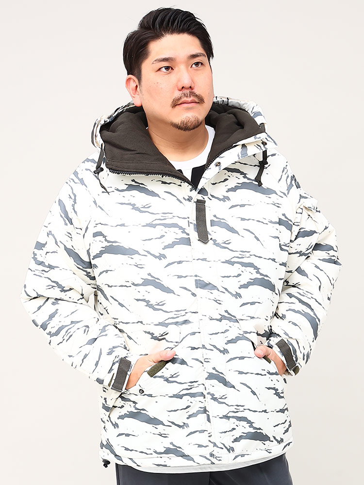 大きいサイズ メンズ South Play (サウスプレイ) 迷彩柄 裏フリース