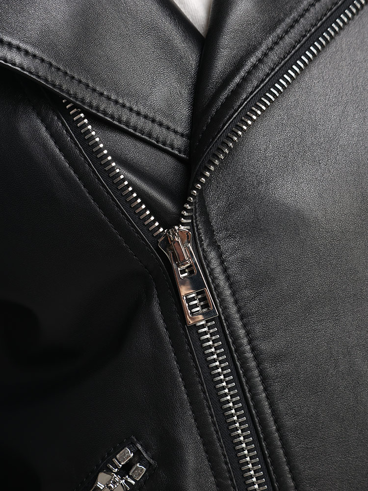 LOEWE (ロエベ) レザー ジップ ライダースジャケット LEH526Y19L67