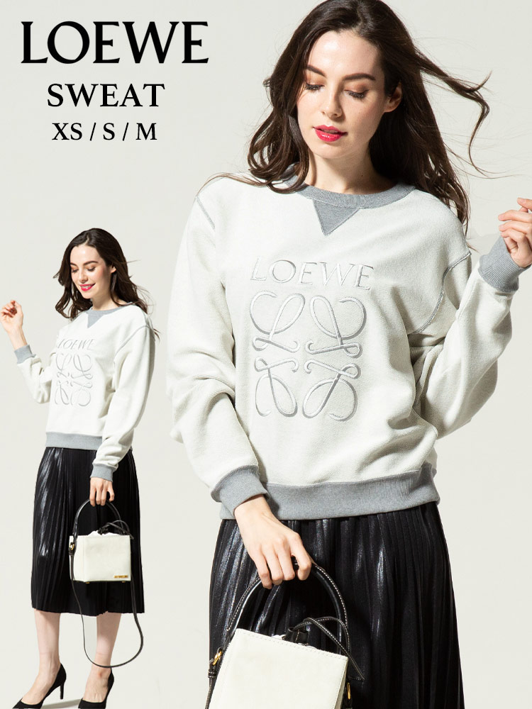LOEWE (ロエベ) ロゴ刺繍 裏スウェット トレーナー LELS359341X95