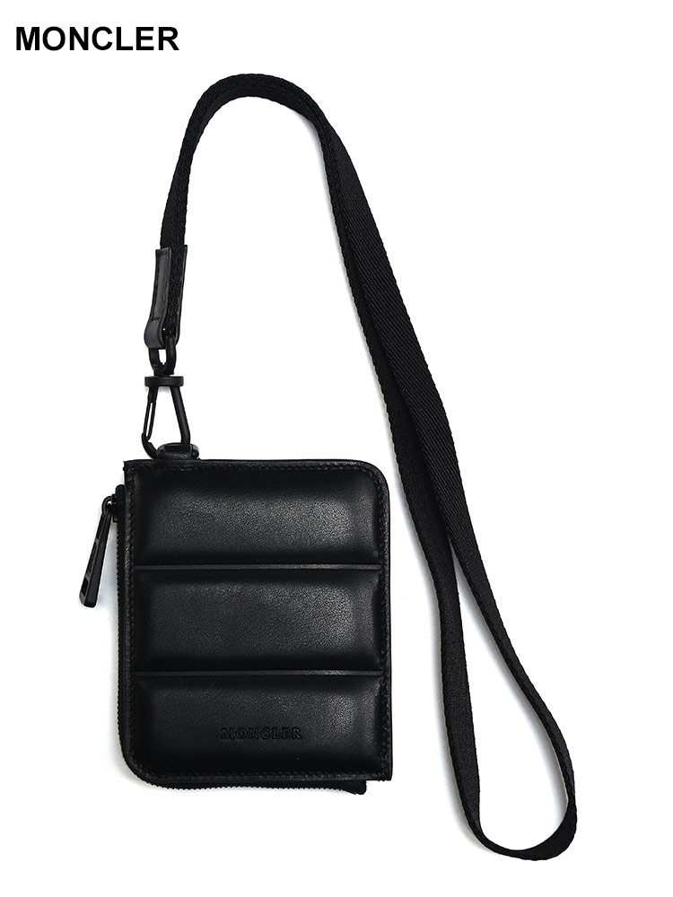 MONCLER (モンクレール) レザー キルティング ストラップ ウォレット