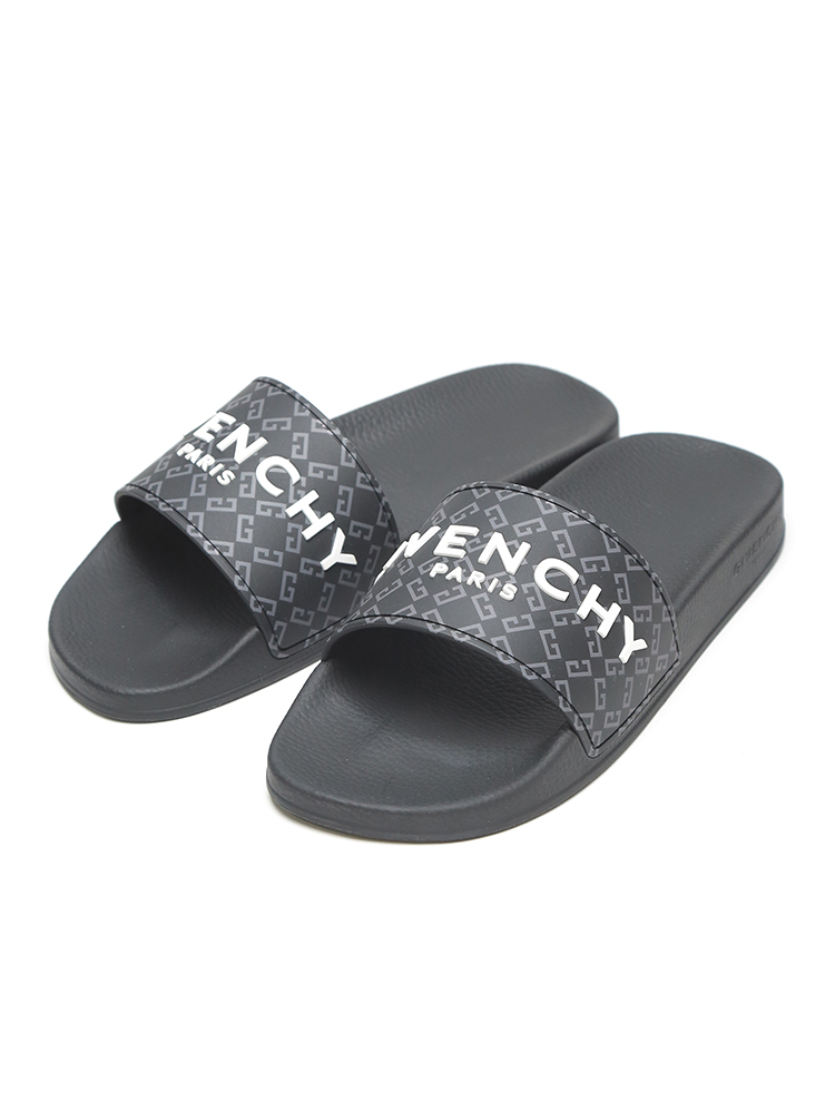 GIVENCHY (ジバンシィ) ブランドロゴ 総柄 スライドサンダル