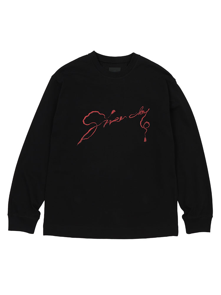 GIVENCHY (ジバンシィ) バックプリント クルーネック 長袖 Tシャツ
