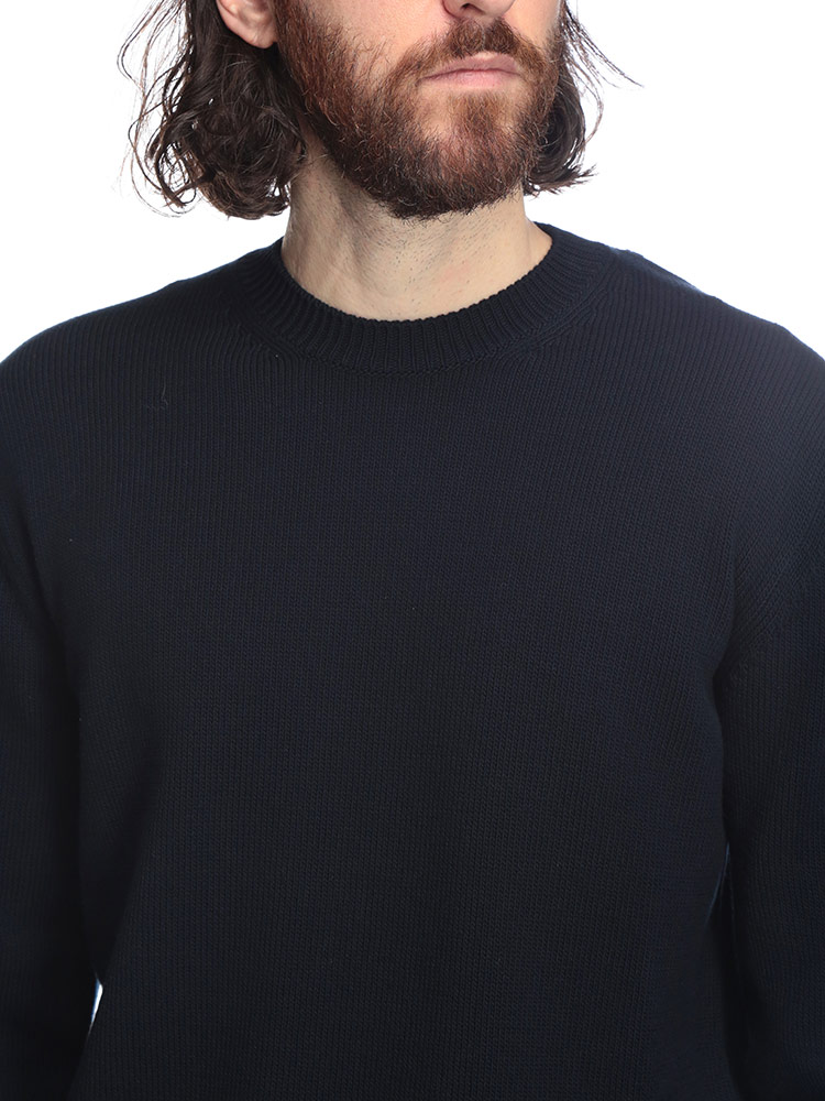 MONCLER (モンクレール) 袖ワッペン クルーネック ニット