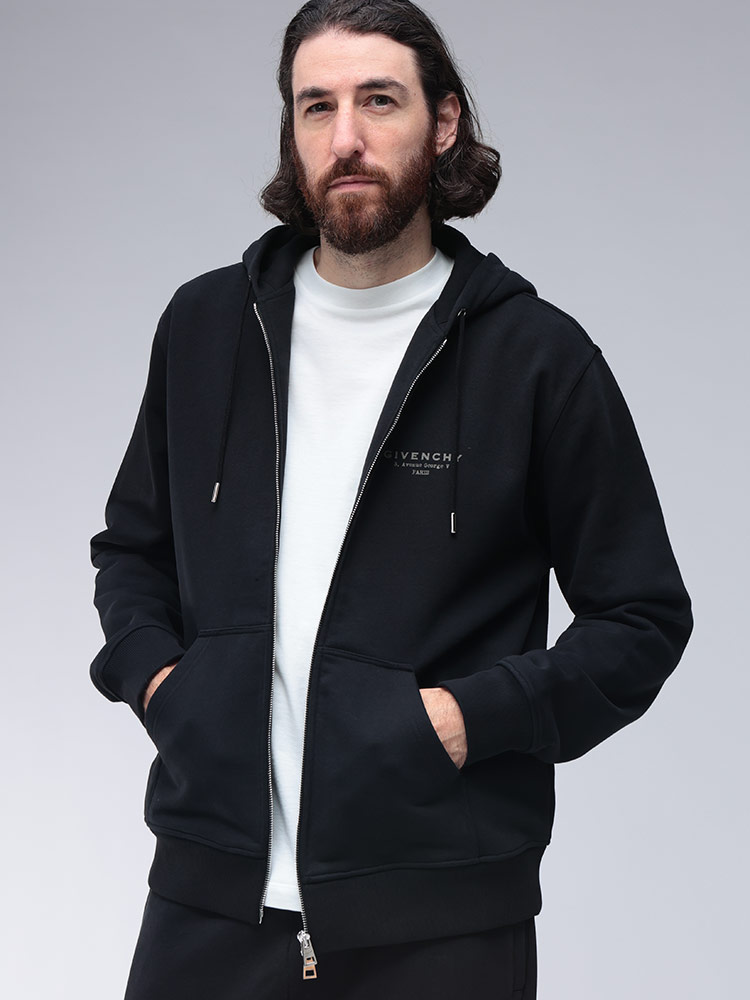 GIVENCHY (ジバンシィ) スタンプロゴ プリント フルジップ パーカー