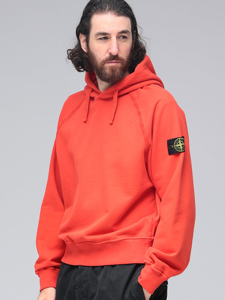 STONE ISLAND (ストーンアイランド) 袖ロゴ 裏起毛 スウェット プル