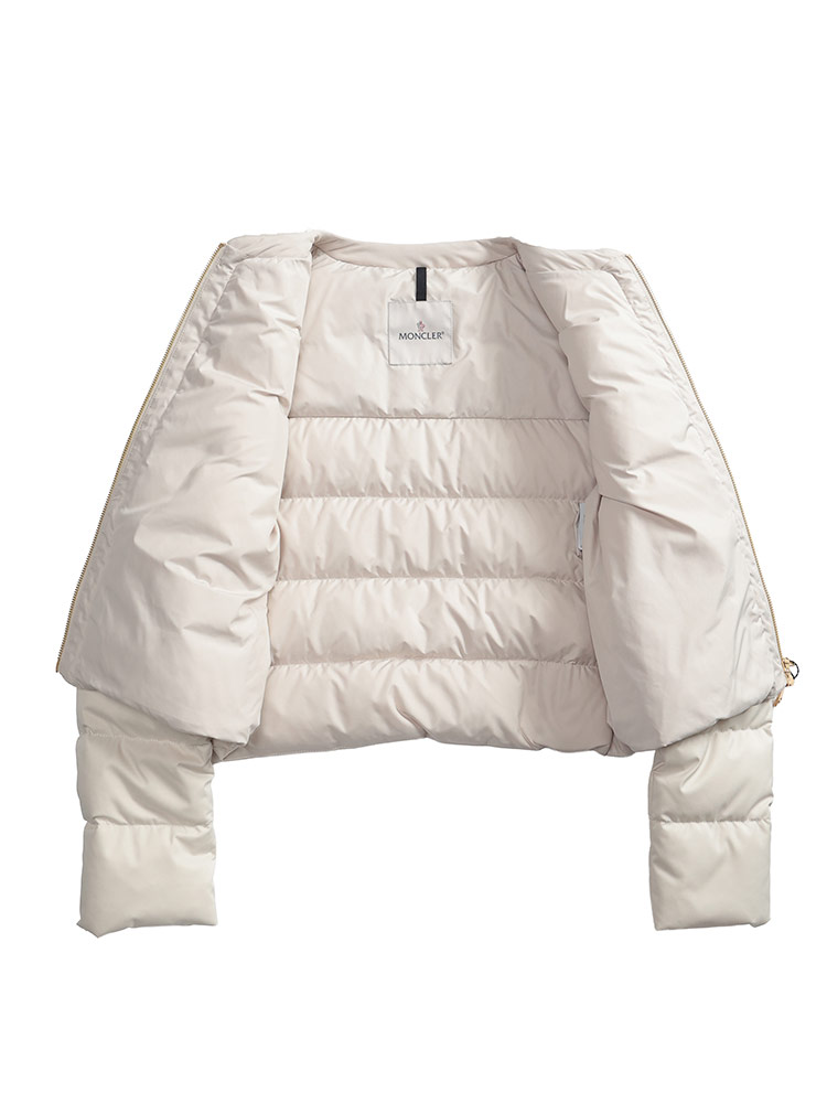 MONCLER (モンクレール) ノーカラー フルジップ ダウンジャケット