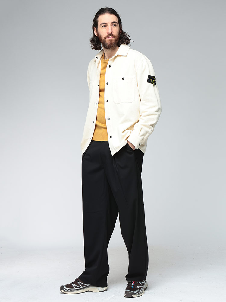 STONE ISLAND (ストーンアイランド) コーデュロイ 長袖 ワークシャツ