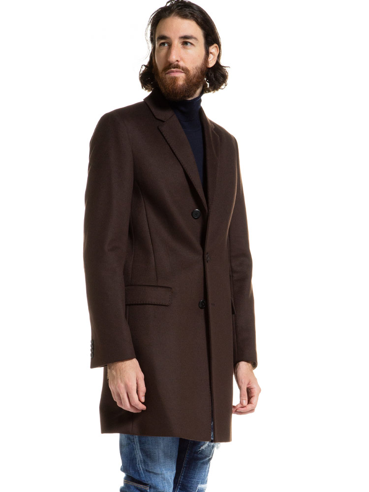 ヒューゴボス メンズ HUGO BOSS カシミヤ混 ウール シングル