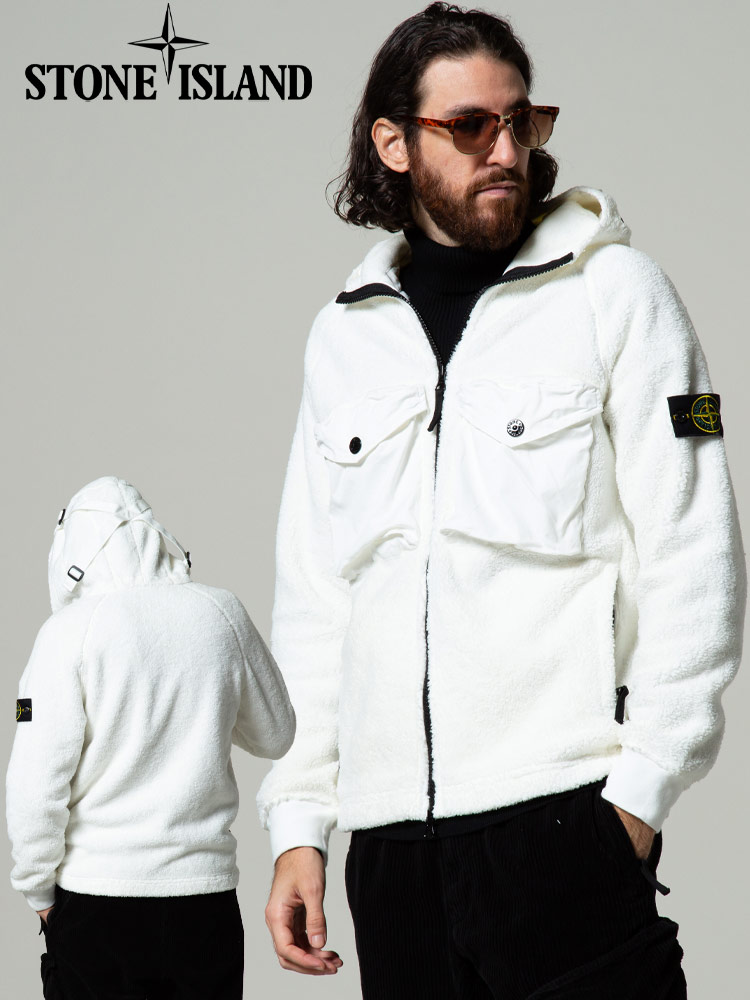 STONE ISLAND ストーンアイランド ポケット フード フルジップ ボア