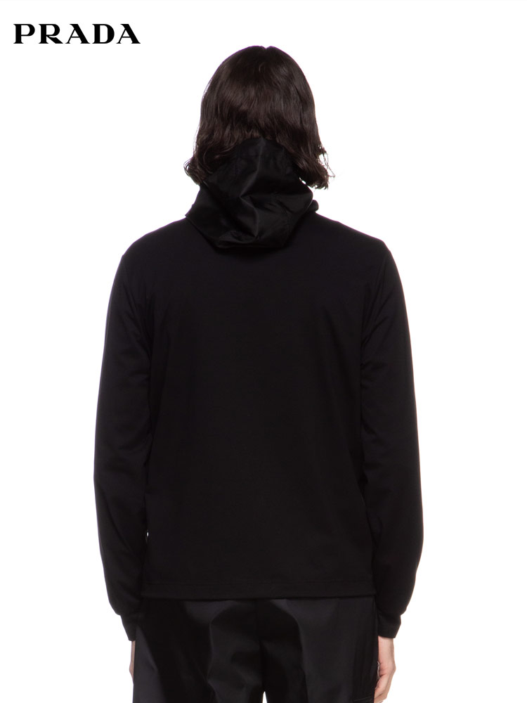 PRADA (プラダ) 異素材ポケット フード フルジップ パーカー