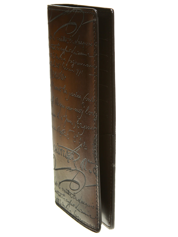 Berluti (ベルルッティ) エベネ スクリットレザー 長財布 BRN135264M04