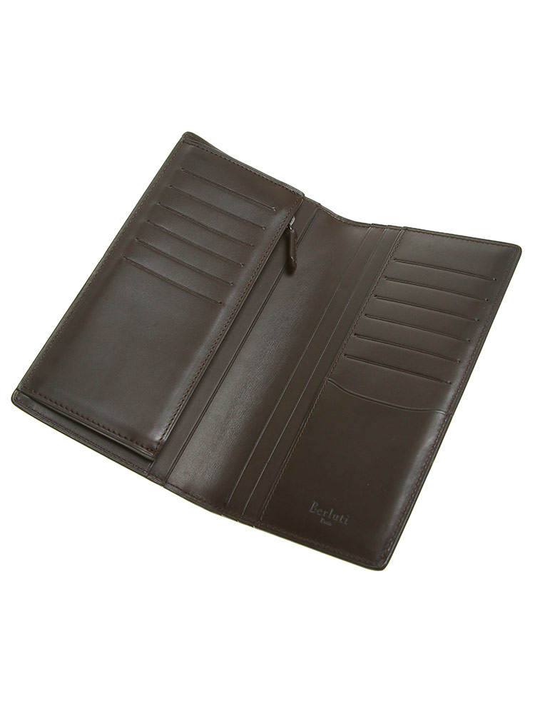 Berluti (ベルルッティ) エベネ スクリットレザー 長財布 BRN135264M04
