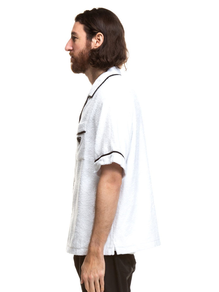 PRADA (プラダ) パイル ワンポイント 半袖 シャツ PRSC5591ZR3