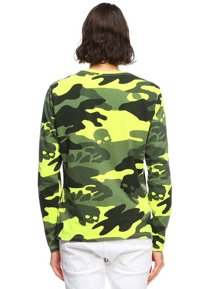 HYDROGEN (ハイドロゲン) ブランド メンズ 迷彩柄 スカル クルーネック