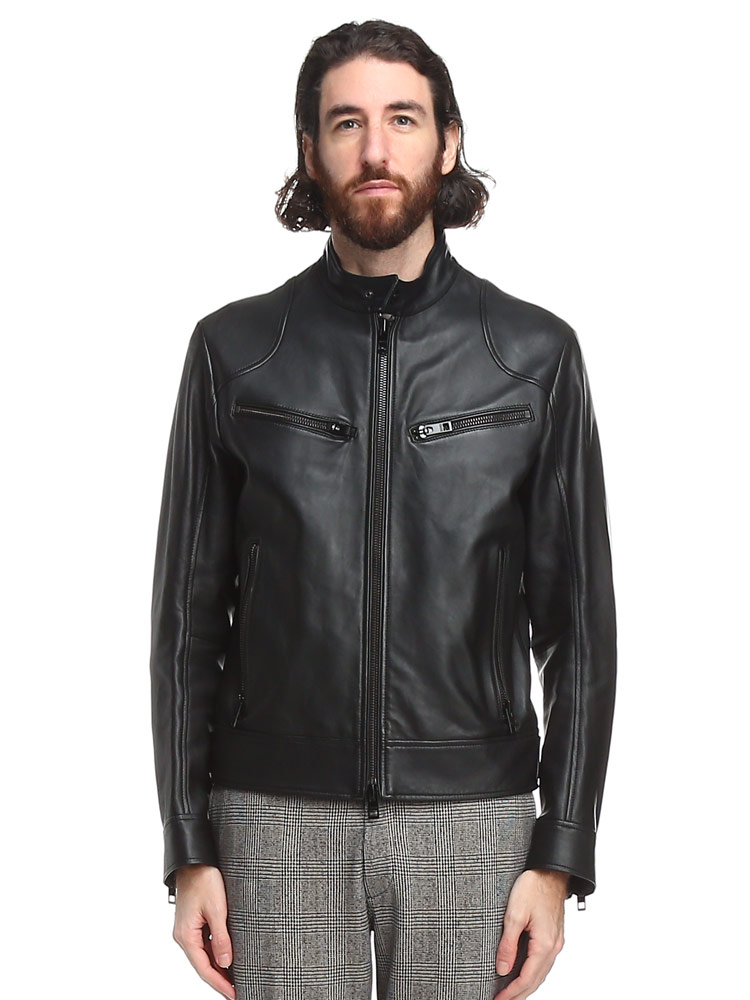 HUGO BOSS (ヒューゴボス) ラムレザー フルジップ ライダース