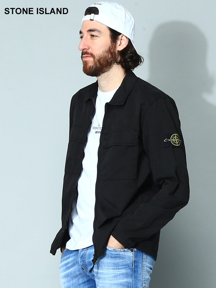 STONE ISLAND (ストーンアイランド) コットン フルジップ シャツ