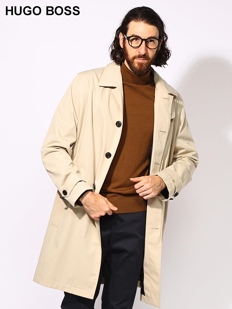 HUGO BOSS (ヒューゴボス) 撥水 スロートラッチ シングルボタン ステン