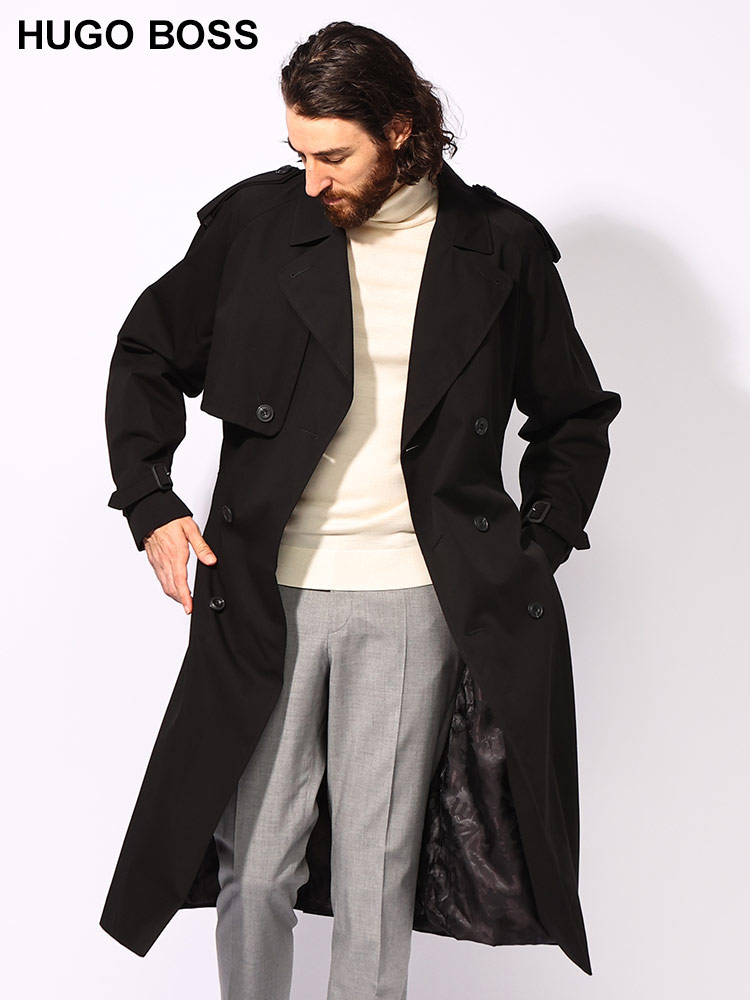 HUGO BOSS (ヒューゴボス) バックル付きベルト ダブルボタン ロング