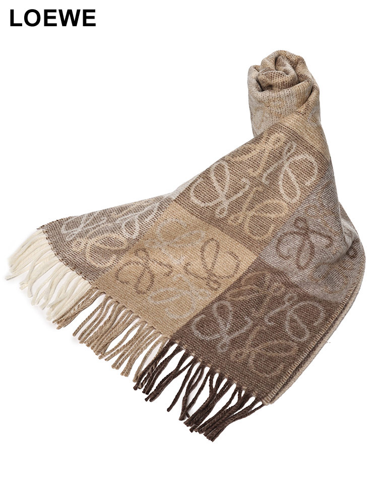 LOEWE (ロエベ) ウール＆カシミヤ アナグラム チェッカーボード