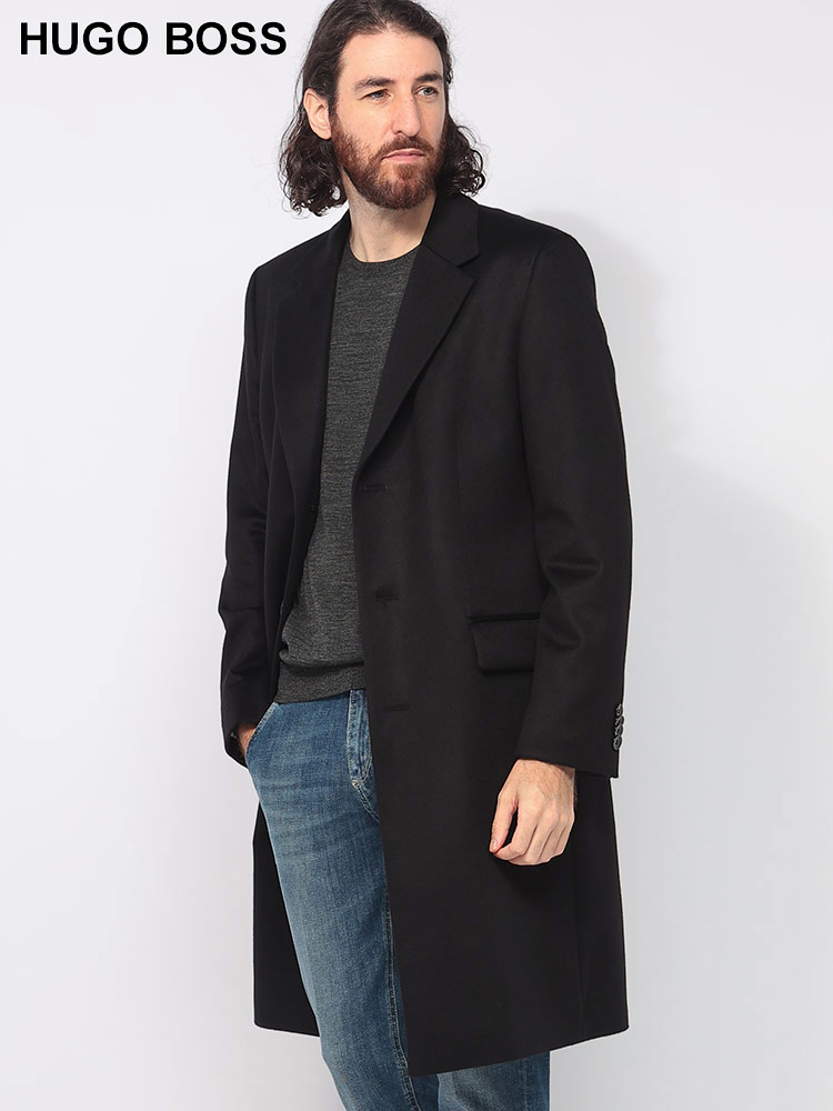HUGO BOSS (ヒューゴボス) カシミヤ スリムフィット チェスターコート