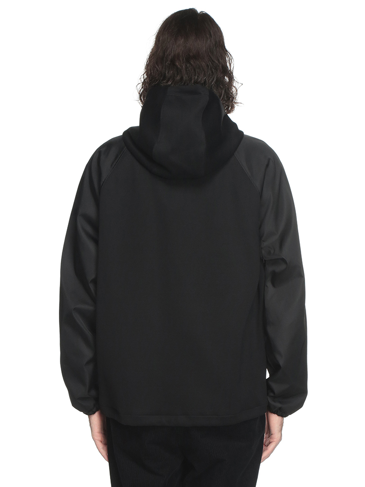 PRADA (プラダ) コットン×ナイロン 切替 メタルロゴ フード付き