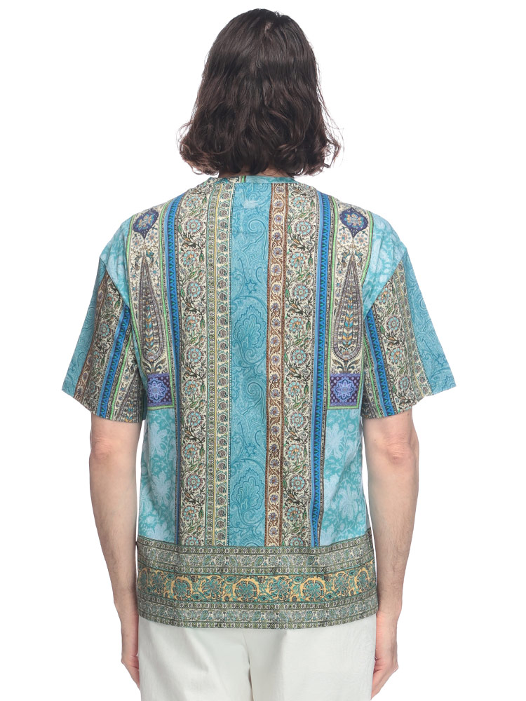 ETRO (エトロ) バロックプリント クルーネック 半袖 Tシャツ メンズ
