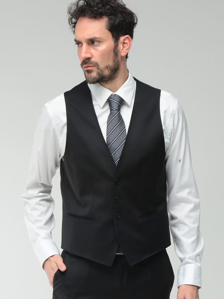 HUGO BOSS (ヒューゴボス) メンズ ベスト シングル ジレ フォーマル