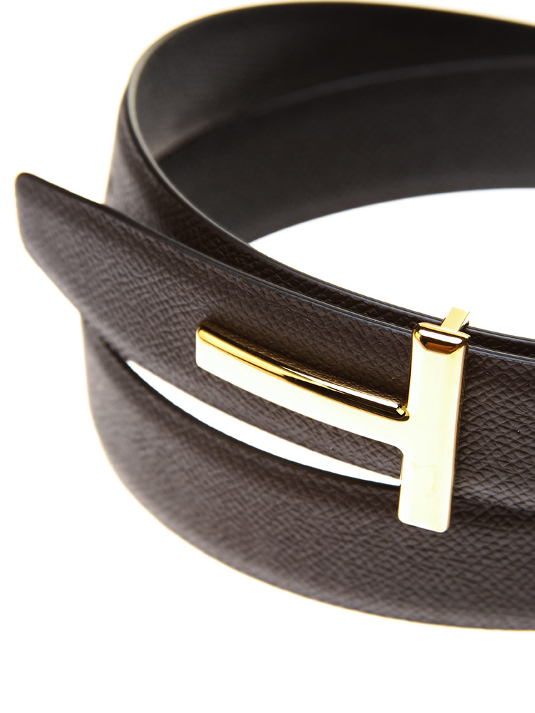 TOM FORD (トム フォード) レザー Tバックル ベルト TFTB224TLCL220
