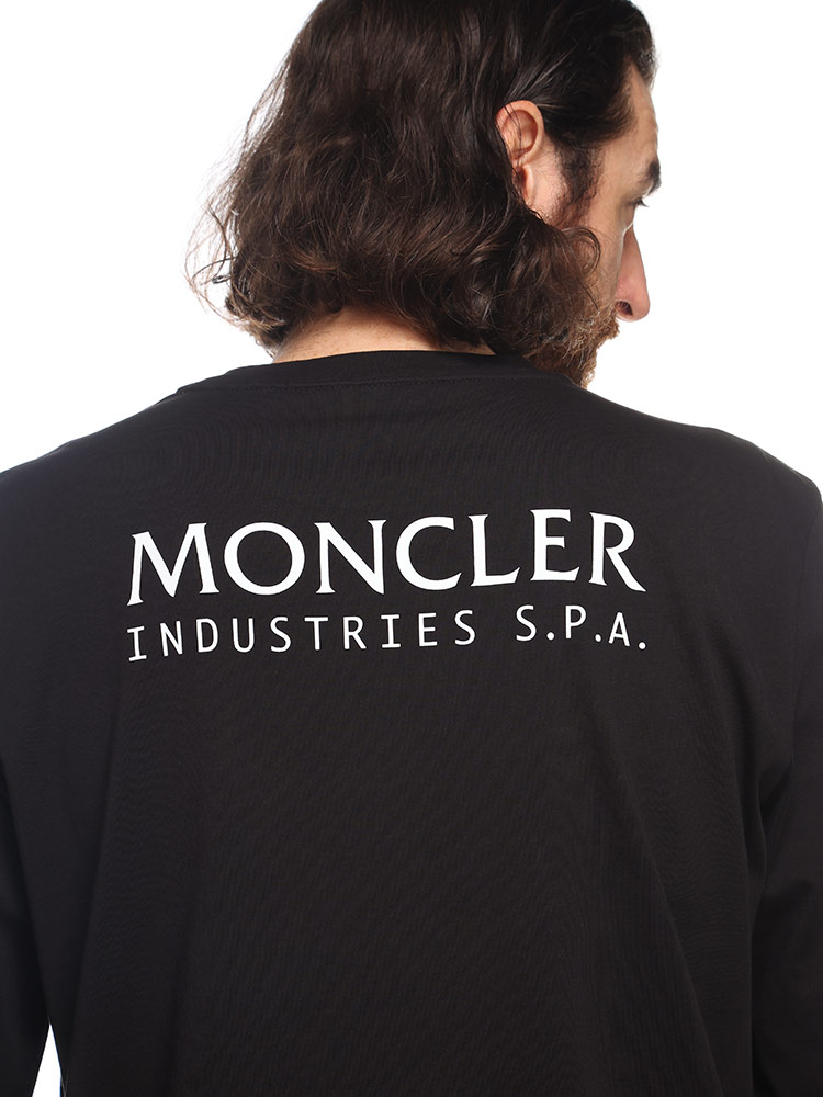 MONCLER (モンクレール) バックロゴプリント クルーネック 長袖 T