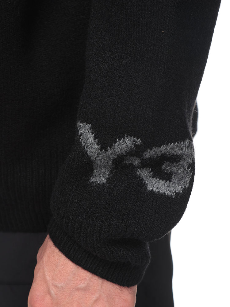 Y-3 (ワイスリー) グラフィックプリント ジッパーポケット付き ニット