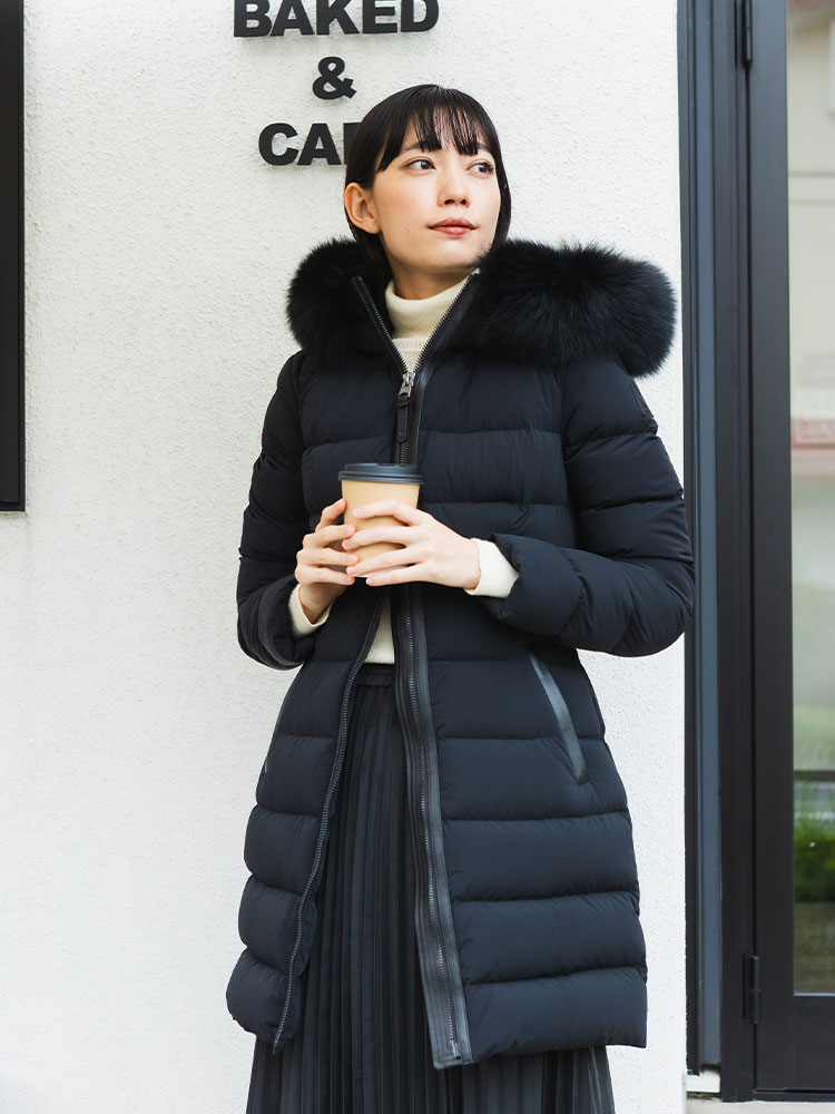 MACKAGE (マッカージュ) ファーフード ストレッチ ダウンコート ファー