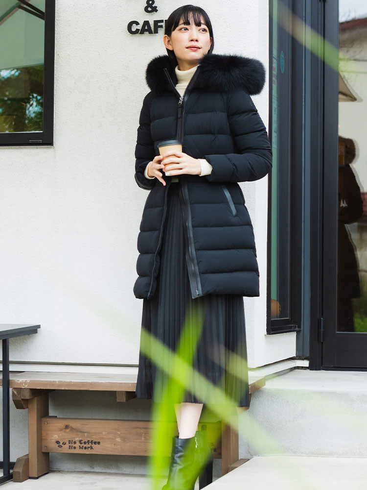 MACKAGE (マッカージュ) ファーフード ストレッチ ダウンコート ファー