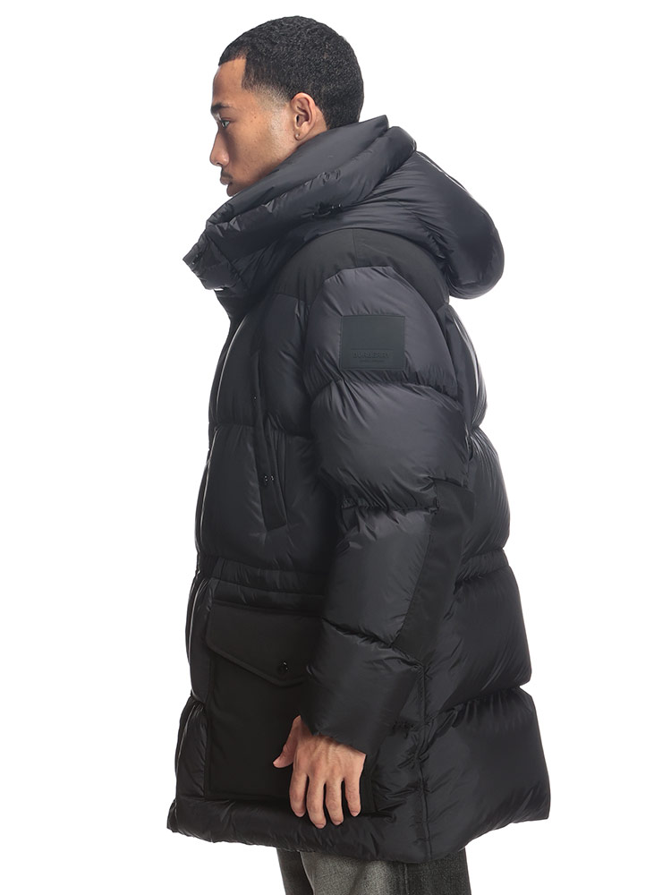 BURBERRY (バーバリー) ナイロン フード フルジップ ダウンコート