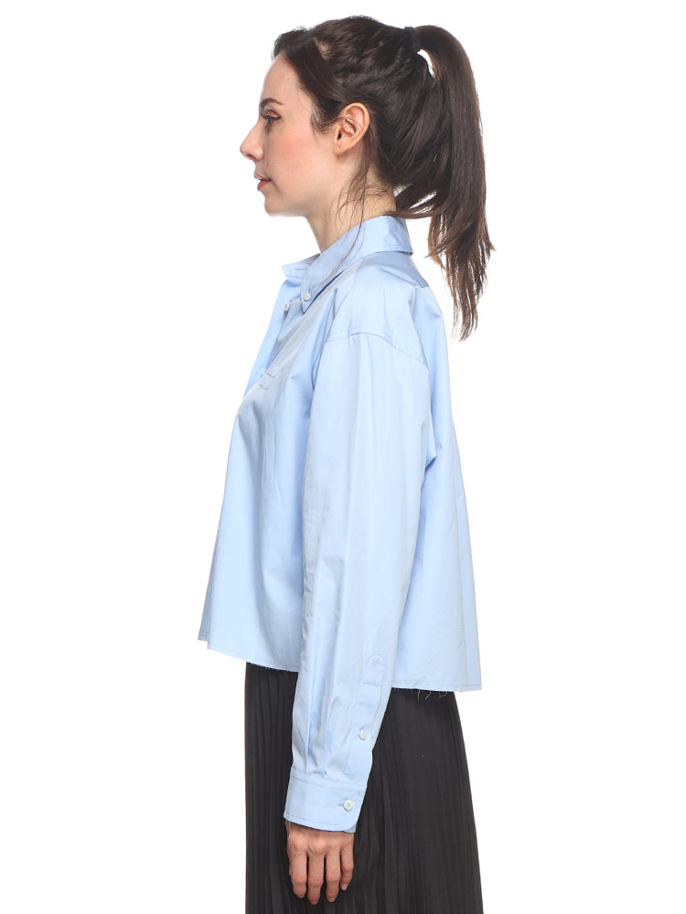 MIUMIU (ミュウミュウ) 裾カットオフ ボタンダウン ボックスシルエット