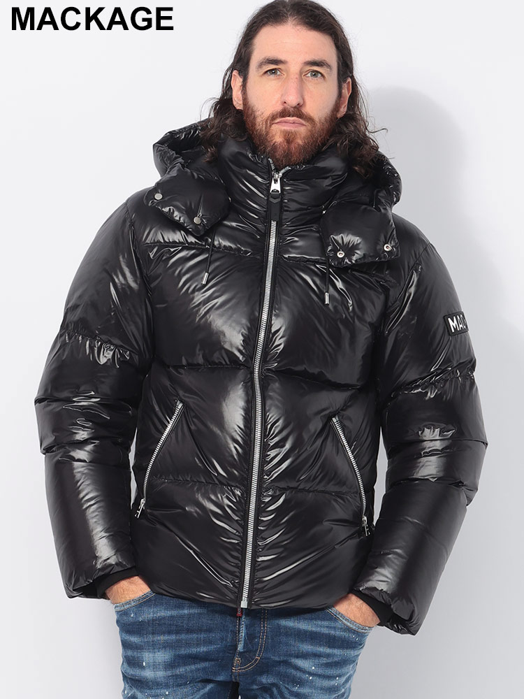 MACKAGE (マッカージュ) フード着脱 ナイロン フルジップ ショート