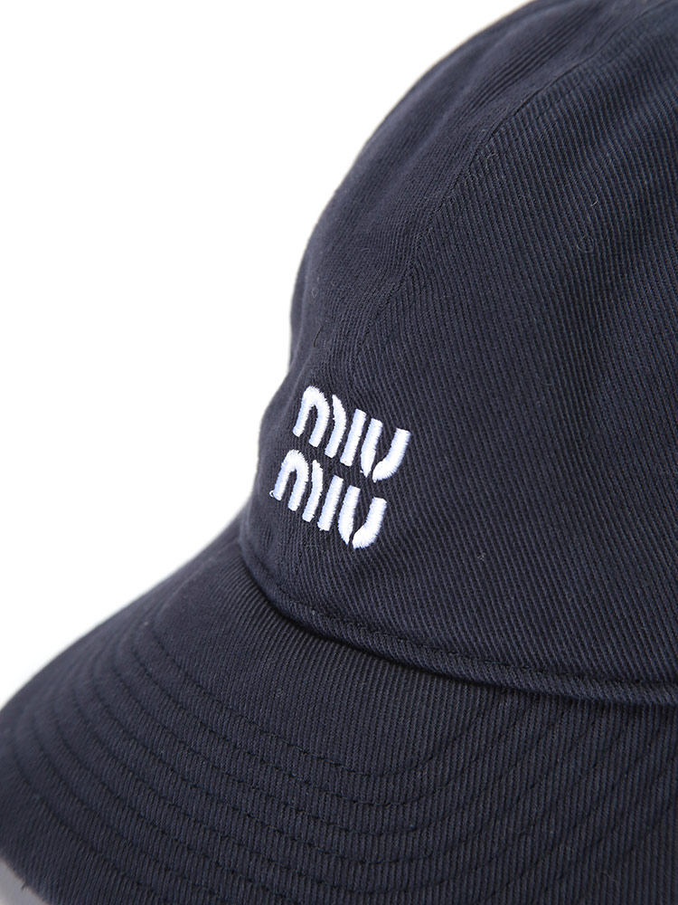 MIU MIU (ミュウミュウ) ロープデザイン ロゴ刺繍 ベースボール