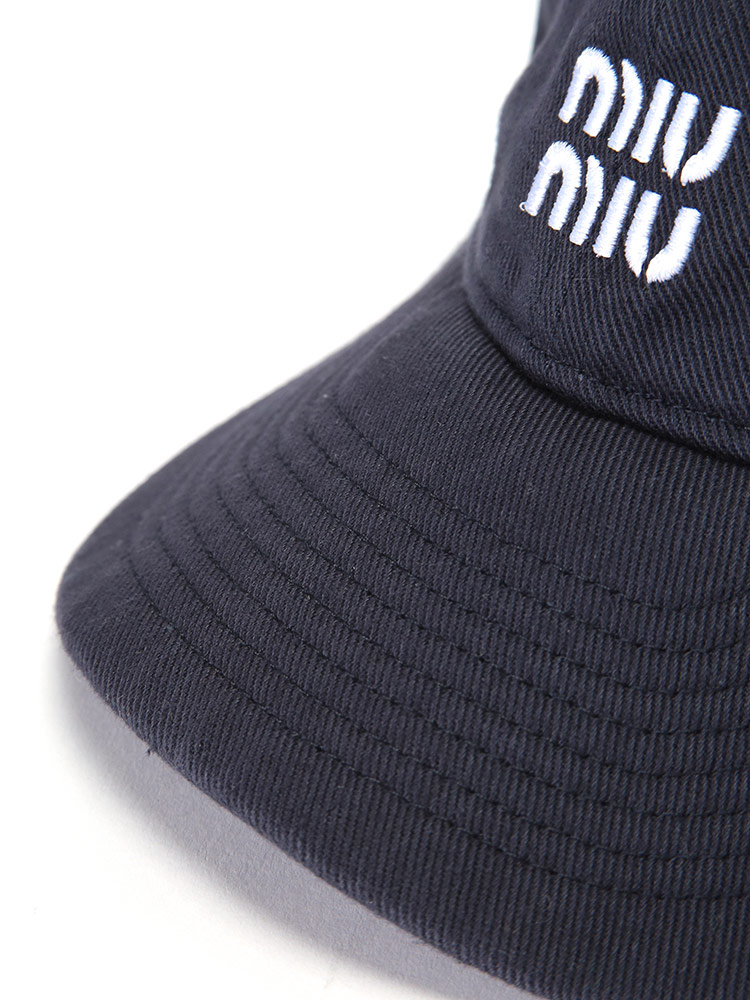 MIU MIU (ミュウミュウ) ロープデザイン ロゴ刺繍 ベースボール