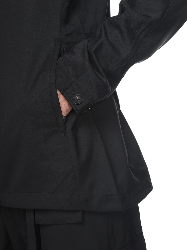 Y-3 (ワイスリー) ウールブレンド ウエストベルト フルジップ パーカー