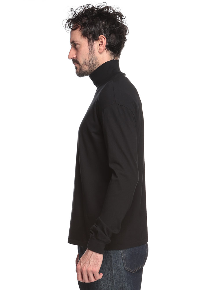 AURALEE (オーラリー) コットン 無地 ハイネック 長袖 Tシャツ