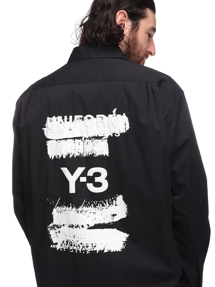 Y-3 (ワイスリー) U グラフィック バックロゴ ロング長袖 シャツ U GFX