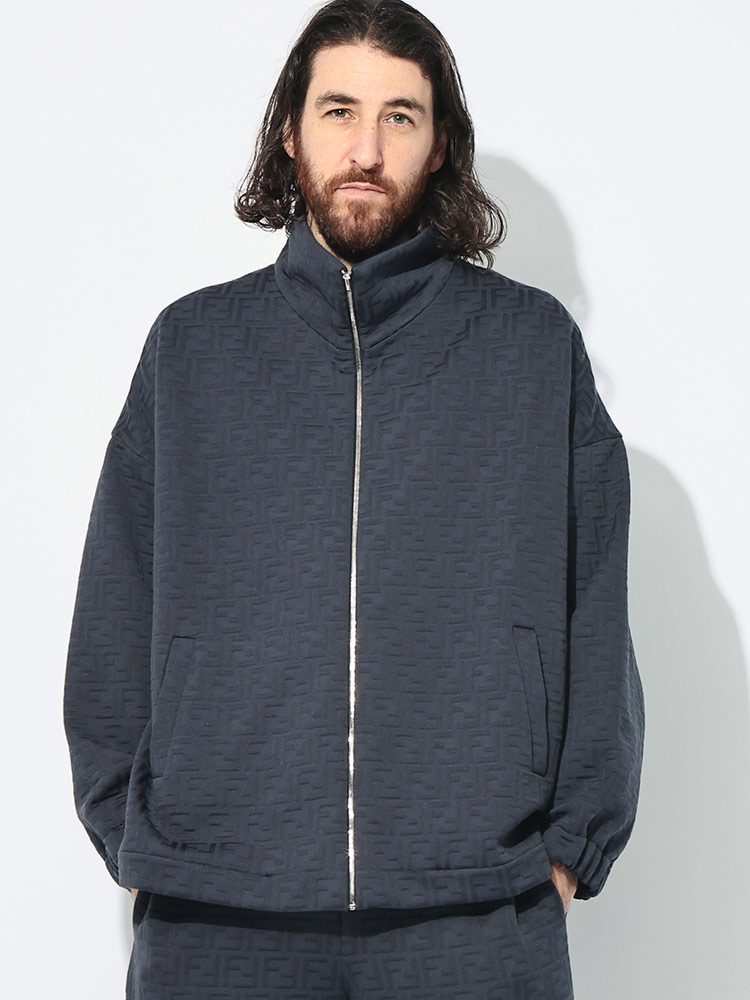 FENDI (フェンディ) モノグラムロゴ フルジップ ブルゾン メンズ S M L