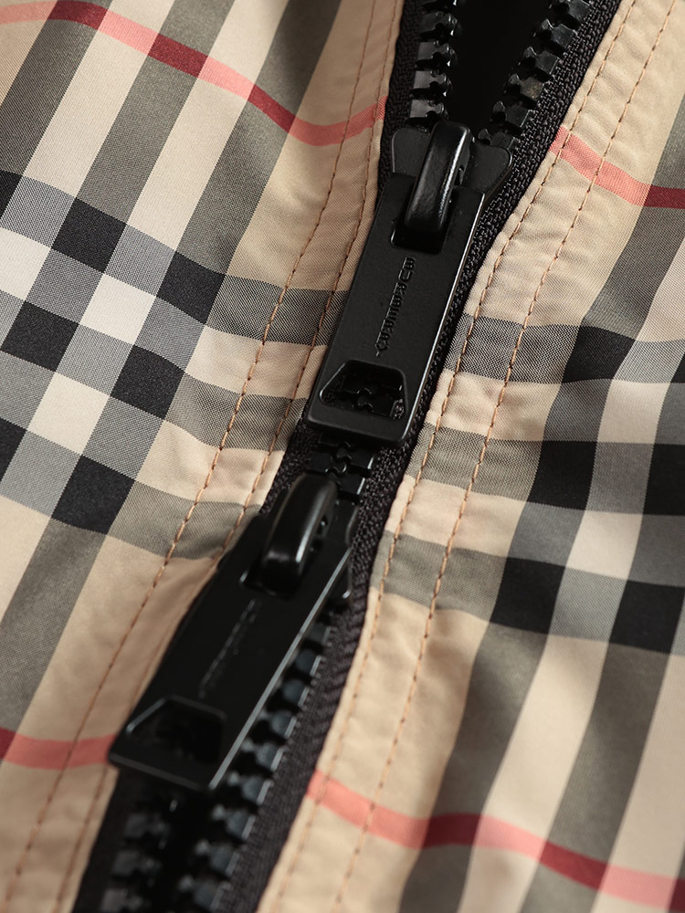 BURBERRY (バーバリー) チェック柄 フルジップ ブルゾン レディース 4