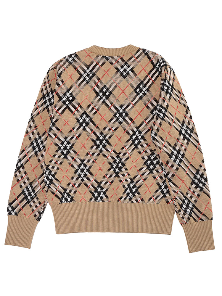 BURBERRY (バーバリー) エンブロイダード チェック クルーネック