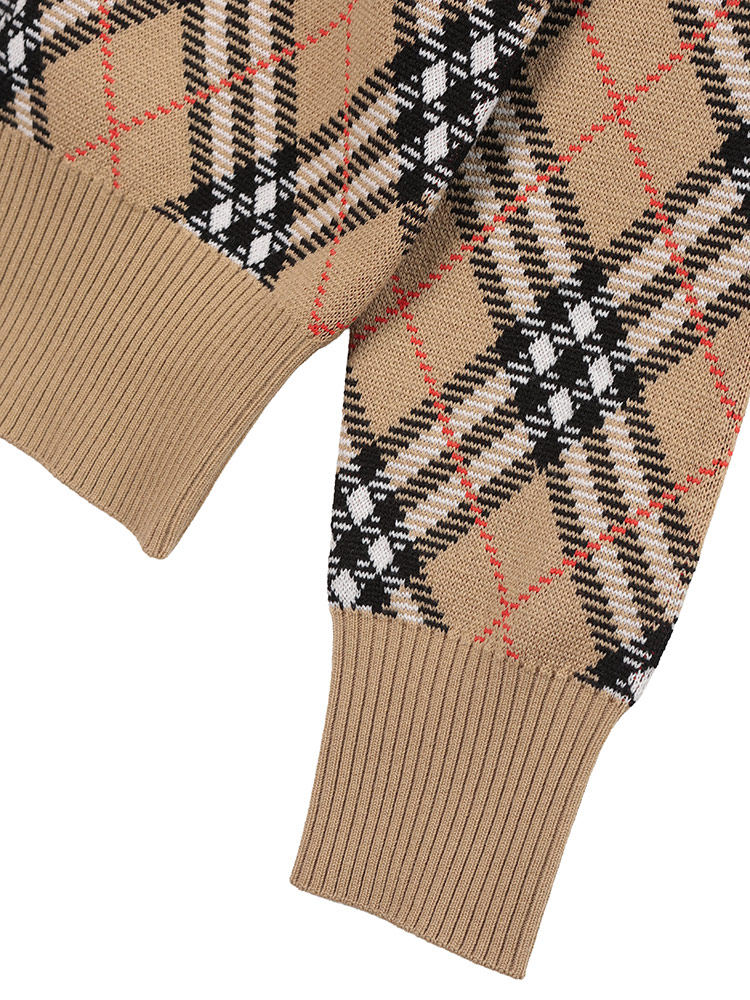 BURBERRY (バーバリー) エンブロイダード チェック クルーネック